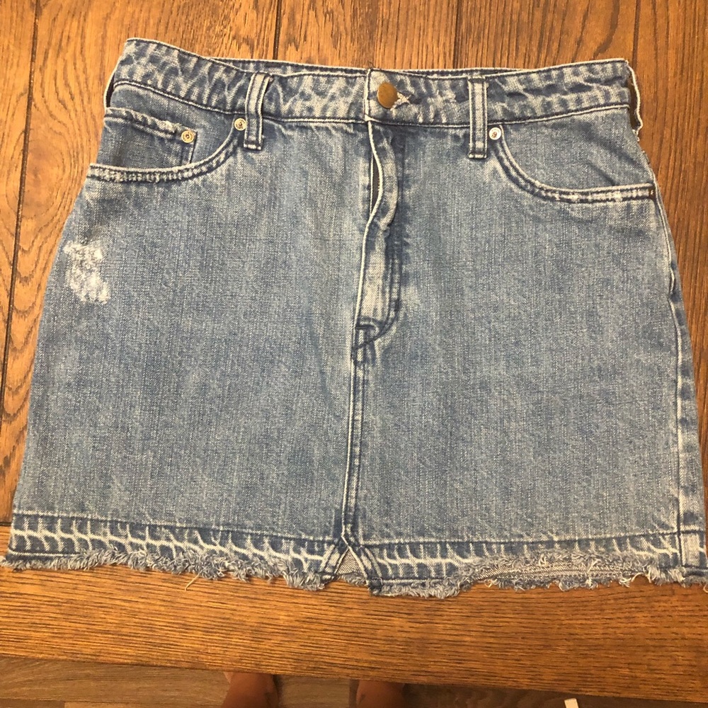 Free people denim jean skirt size 8